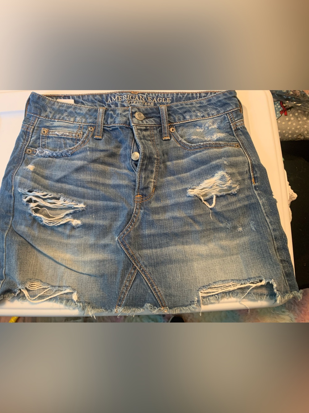 American Eagle Outfitters Blue Denim Mini Skirt never worn NWOT